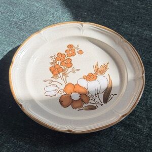 Vintage Baroque Autumn Fair ServingDish Floral Patterned Plate
